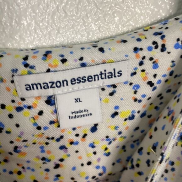NWT- Amazon Essentials- midi off white micro confetti dress- Size XL - Picture 6 of 10